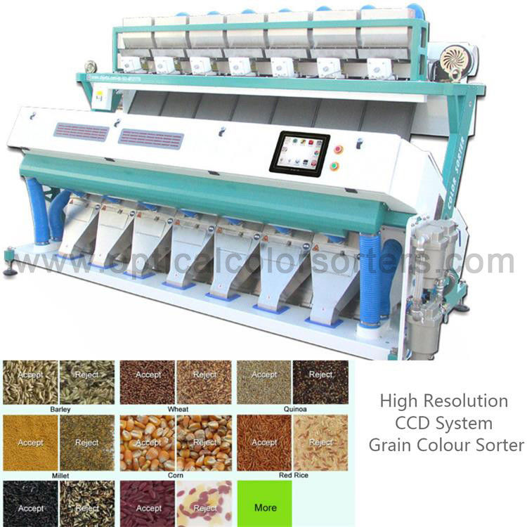 Rice Processing CCD System 99.99% Grain Color Sorter